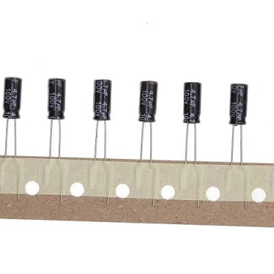 Abbildung von 100 Stück 100V 4.7UF Steckbarer Aluminium Elektrolytkondensator 5x11 5 * 11mm