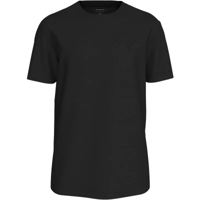 Abbildung von Calvin Klein Jeans Textured Monologo TEE Tshirt print, Herren, Größe: Medium, Black