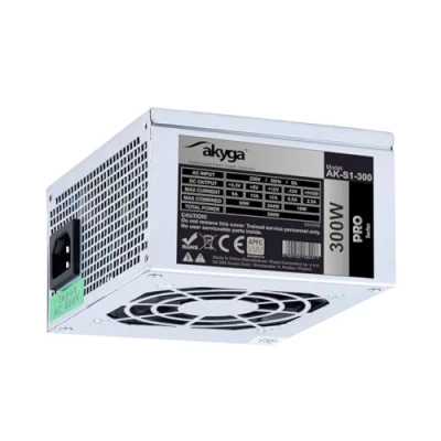 Abbildung von AKYGA AK S1 300 SFX Netzteil für PC 300W PPFC P4 2X SATA Molex 12cm Lüfter