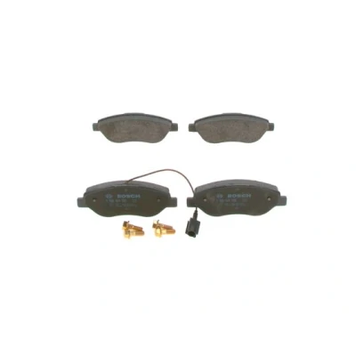Abbildung von BOSCH 0 986 424 595 Bremsbelagsatz Low Metallic mit integriertem Verschleißsensor Schrauben Zubehör FIAT: BRAVO 2, ALFA ROMEO: MiTo