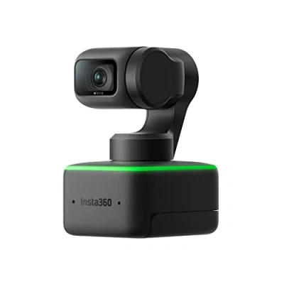 Abbildung von Insta360 Link PTZ 4K Webcam mit 1/2&quot; Sensor, KI Tracking, Gestensteuerung, HDR, Mikrofonen Rauschunterdrückung, Spezialmodi, für Laptop, Videokamera Videokonferenzen, Live Streaming