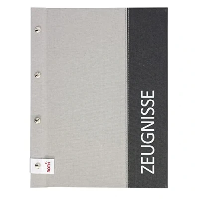 Abbildung von ROTH Zeugnismappe Spectrum mit Buchschrauben, A4, 12 Einlagen, erweiterbar (Grey)