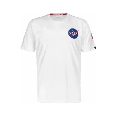 Abbildung von Alpha Industries Space Shuttle T Tshirt print, Herren, Größe: Small, White