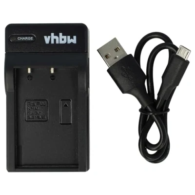 Abbildung von vhbw USB Ladegerät kompatibel mit Fuji/Fujifilm NP 140 Kamera Camcorder Akku Ladeschale, Ladekontrollanzeige