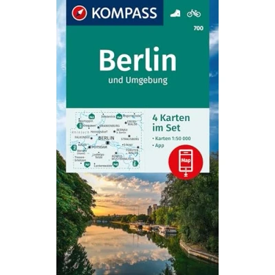 Abbildung von KOMPASS Wanderkarten Set 700 Berlin und Umgebung (4 Karten) 1:50.000: inklusive Karte zur offline Verwendung in der App. Fahrradfahren.