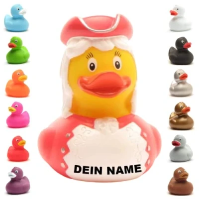 Abbildung von Badeente personalisierbar (Funkenmariechen rot Ente)