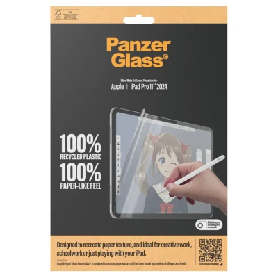 Abbildung von iPad Pro 11 (2024) M4 Schutzfolie PanzerGlass GraphicPaper Screenprotector Ultra Wide Fit Displayschutz für das