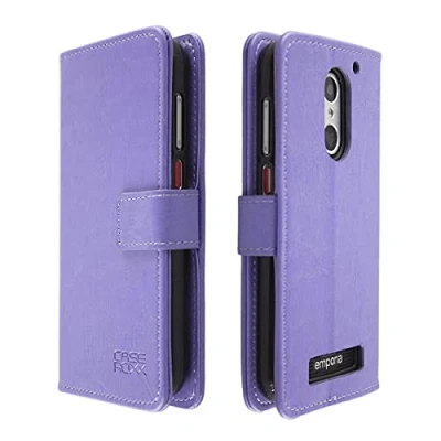 Abbildung von caseroxx Handy Hülle Tasche kompatibel mit Emporia Smart 4 Bookstyle Case Wallet in lila