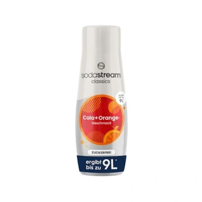 Abbildung von SodaStream Sirup Cola + Orange ohne Zucker, 1x Flasche ergibt 9 Liter Fertiggetränk, Sekundenschnell zubereitet und immer frisch, 440 ml