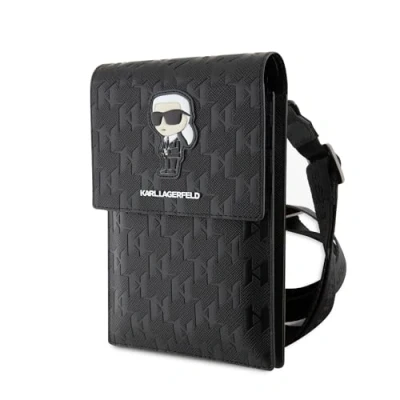 Abbildung von Karl Lagerfeld Monogram Handytasche Schwarz