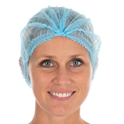 Abbildung von HYGONORM Klipphaube Light, im Beutel, 1 Karton = 10 Packungen 1000 Stück, 50 cm, blau