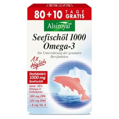 Abbildung von Alsiroyal Seefischsöl 1000 Omega 3 Kapseln 90 g