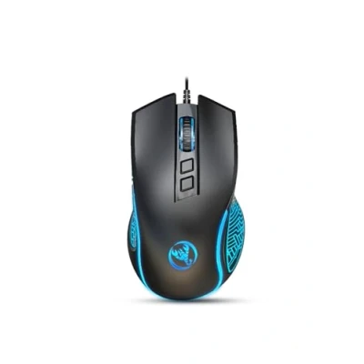 Abbildung von HXSJ X100 Gaming Maus mit Kabel,Ergonomische PC Mäuse 7 Farbigen LED Leuchten,7 Tasten,Optischem Sensor,4 DPI Level Einstellungen,Bis zu 3600 DPI,Leicht,für PC,Mac,PS4Schwarz