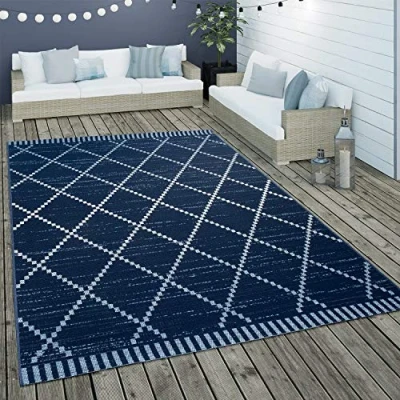 Abbildung von Paco Home Teppich &quot;Kortrijk 742&quot;, rechteckig, Flachgewebe, Rauten Design, In und Outdoor geeignet, Wohnzimmer