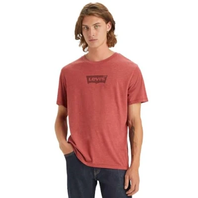 Abbildung von Levi&#039;s Graphic Crewneck TEE Tshirt print, Herren, Größe: Small, Sun dried tomato