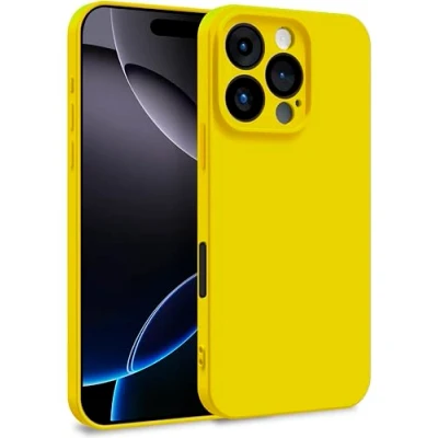 Abbildung von MyGadget Hülle für iPhone 16 Pro Zweilagige Handyhülle mit Kameraschutz Cover Innenfutter &amp; Silikon außen Gelb