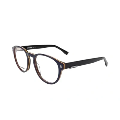 Abbildung von DSQUARED2 Mens D2 0049 Prescription Eyewear Frames, Blue Black, 51