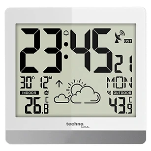 Abbildung von technoline Funkwanduhr WS 8119 (mit Wettervorhersage und Außensender)