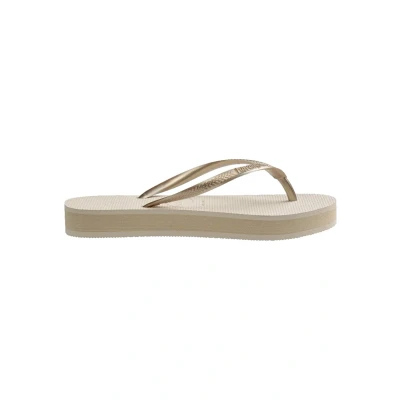 Abbildung von Havaianas SLIM FIT Flatform Zehentrenner, Damen, Größe: 41 42, Beige Schuhe