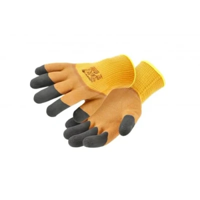 Abbildung von Högert Technik LYCK Schutzhandschuhe, latexbeschichtet, isoliert, orange, Größe 11, hoher Grip und Abriebfestigkeit, ideal für anspruchsvolle Arbeitsumgebungen