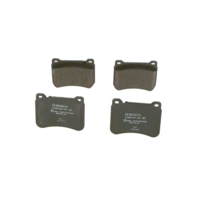 Abbildung von BOSCH 0 986 494 166 Bremsbelagsatz Low Metallic mit Anti Quietsch Blech MERCEDES BENZ: C Klasse Limousine, SLK, CLK Coupe