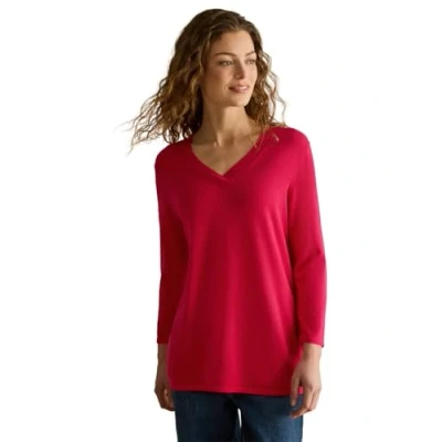 Abbildung von Cecil Vneck Strickpullover, Damen, Größe: Medium, Rot