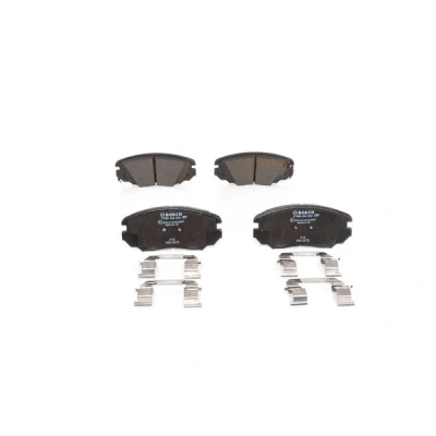 Abbildung von BOSCH 0 986 494 632 Bremsbelagsatz Low Metallic mit akustischer Verschleißwarnung Anti Quietsch Blech Feder OPEL: Insignia A Schrägheck