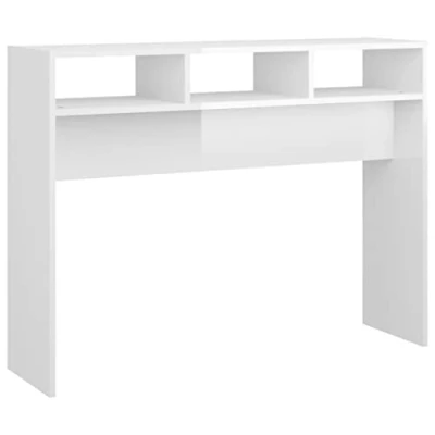 Abbildung von vidaXL Konsolentisch Konsole Beistelltisch Flurtisch Sideboard Ablagetisch Wandtisch Frisiertisch Schminktisch Hochglanz Weiß 105x30x80cm Holzwerkstoff