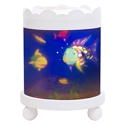 Abbildung von Trousselier Regenbogenfisch Nachtlicht Magisches Karussell Ideales Geburtsgeschenk Farbe Holz weiß animierte Bilder beruhigendes Licht 12V 10W Glühbirne inklusive EU Stecker