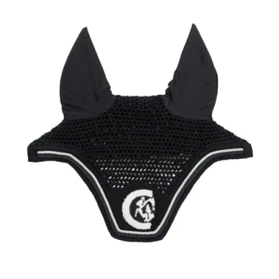 Abbildung von Kentucky Horsewear Fliegenhaube Wellington 3D Logo Schwarz Warmblut Agradi.deVerkauft von Agradi