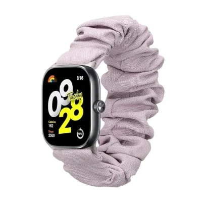 Abbildung von kwmobile Ersatz Armband kompatibel mit Xiaomi Redmi Watch 4 / Band 8 Pro Smartwatch Scrunchie Haargummi Design Lavendel Innenmaße 14 19 cm