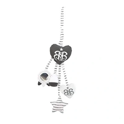 Abbildung von roba Spielset &#039;Rock Star Baby 3&#039; 5 Spielfiguren zum Anhängen an Spiel &amp; Montessori Spielbogen Activity Spielzeug Aufhängen Anthrazit / Weiß
