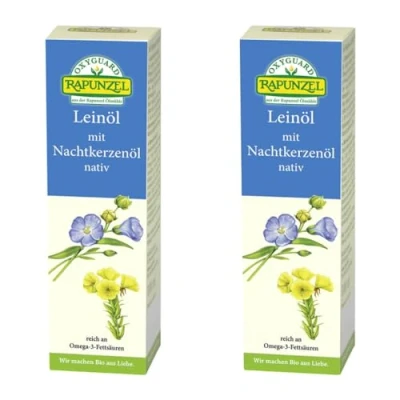 Abbildung von RAPUNZEL Leinöl mit Nachtkerzenöl, 2er Pack (2 x 100 g) Bio