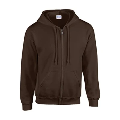 Abbildung von Gildan Unisex Heavy Blend Adult Full Zip Hooded Sweatshirt, Braun (Dark Chocolate), XXL