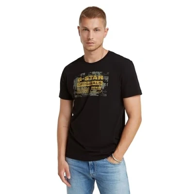 Abbildung von G Star Framed PALM Originals Tshirt print, Herren, Größe: Small, Dk black
