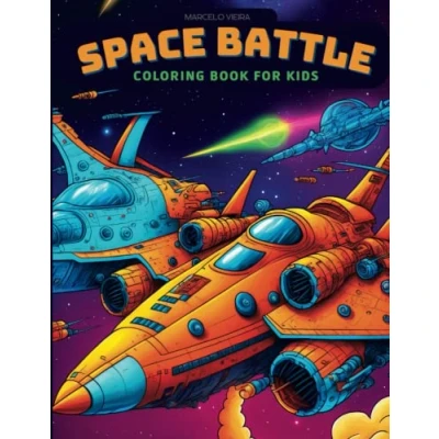 Abbildung von Space Battle Coloring Book For Kids Age 8 12: Spaceship Illustrations