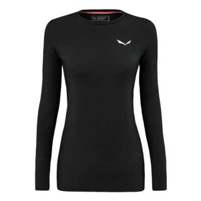 Abbildung von Salewa Cristallo WARM TEE Langarmshirt, Damen, Größe: 40, Black out