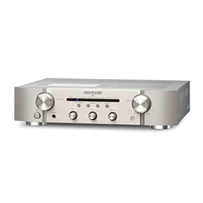 Abbildung von Marantz PM6007 HiFi Verstärker, Stereo 2x60W, optischer Eingang, Phono Subwoofer Ausgang, Silber Gold