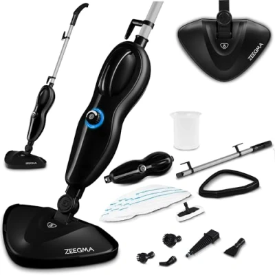Abbildung von Zeegma Dampfreiniger PUUR, 1500,00 W, Abnehmbarer Wassertank, 1500 Watt 90 105C 5m Kabellänge Licht 2,6kg 15in1