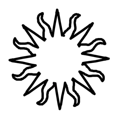 Abbildung von 3 x Herbin Siegel rund Holzgriff Sonne