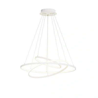 Abbildung von Lucande LED Pendelleuchte Ezana, weiß, Metall, Ø 80cm