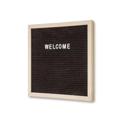 Abbildung von net xpress Letterboard Holzrahmen, Hellbraun, 30x30cm mit 450 Buchstaben/Zahlen, Buchstabentafel Holz