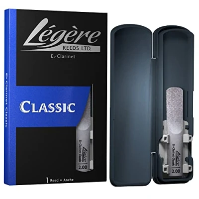 Abbildung von Légère Reeds Eb Klarinettenblatt, Classic, Blattstärke 2.00 (EBC2.00) Hochwertiges synthetisches Holzblasrohr