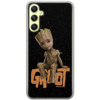 Abbildung von ERT GROUP Handyhülle für Samsung A34 5G Original und offiziell Lizenziertes Marvel Muster Groot 005 optimal an die Form des Handy angepasst, hülle aus TPU