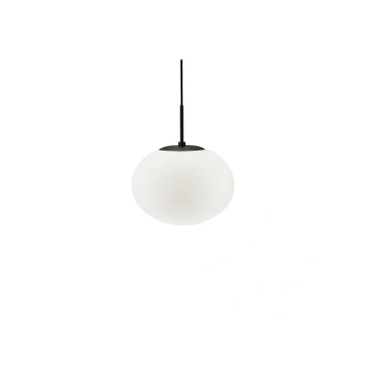 Abbildung von Dyberg Larsen Hängelampe Princess, opal/schwarz, Ø 28 cm