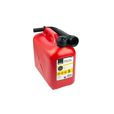 Abbildung von Benzinkanister 5 Liter aus Polyethylen Kraftstoffkanister für Treibstoff aller Art mit Ausgießer UN Zulassung Modell B5ECO Bikain