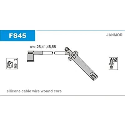 Abbildung von JANMOR FS45 Zündkabelsatz FORD: Galaxy Mk1 MPV