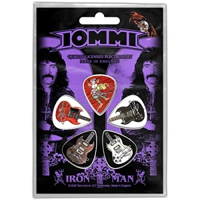 Abbildung von BLACK SABBATH PLEKTRUMSET GUITAR PICK SET # 3 IRON MAN TONY IOMMI 5 STÜCK PLEK