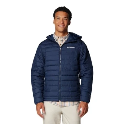 Abbildung von Columbia Powder LITE Hooded Jacket Winterjacke, Herren, Größe: Small, Collegiate navy