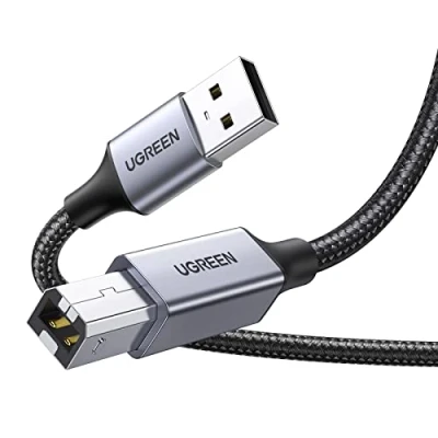 Abbildung von UGREEN Druckerkabel USB 2.0 Typ B Kabel A auf Printer Cable Kompatibel mit HP, Canon, Epson, Lexmark, Dell, Brother (3m)
